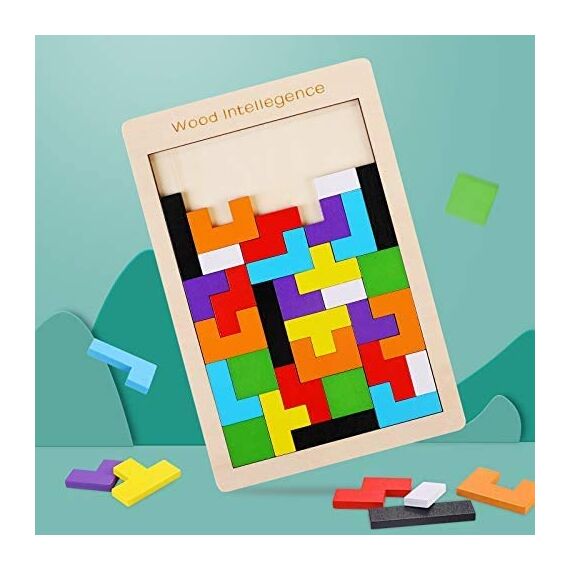 EACHHAHA Holzpuzzle Box Spielzeug, Montessori Spielzeug für Kinder, Holzpuzzle ab 4,Kreativ Lernspielzeug,Fördert räumliche Vorstellungskraft und logisches Denken, Lernendes Puzzle Spielzeug