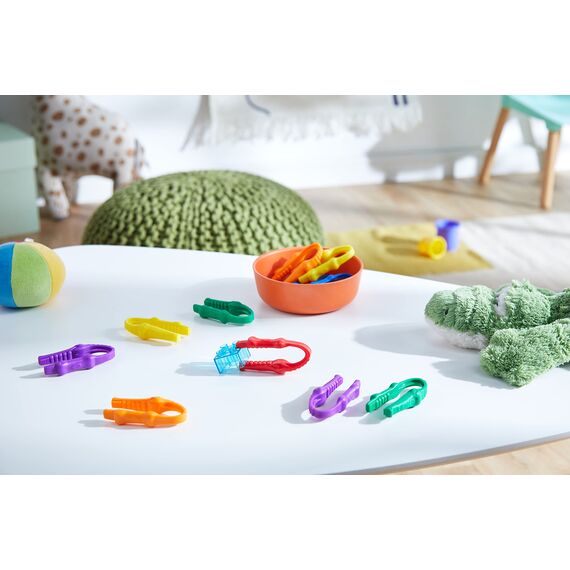 Learning Resources Kroko-Greifpinzetten, Alter 2–6, feinmotorisches Lernspielzeug, fördert Pinzettengriff & Hand-Auge-Koordination, Set mit 12 in Aufbewahrungsbox