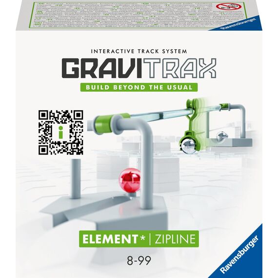 Ravensburger GraviTrax Element Zipline 27472 - Erweiterung für Deine Kugelbahn - Murmelbahn und Konstruktionsspielzeug ab 8 Jahre - Geburtstagsgeschenke