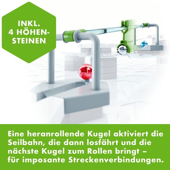 Ravensburger GraviTrax Element Zipline 27472 - Erweiterung für Deine Kugelbahn - Murmelbahn und Konstruktionsspielzeug ab 8 Jahre - Geburtstagsgeschenke