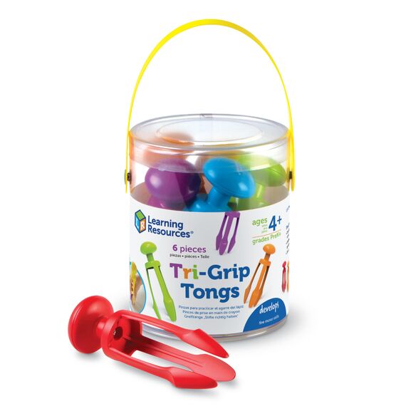Learning Resources Tri-Grip Zangen, Alter 5–8, Motorikspielzeug für Kinder, stärkt Pinzettengriff & Handschrift-Vorbereitung