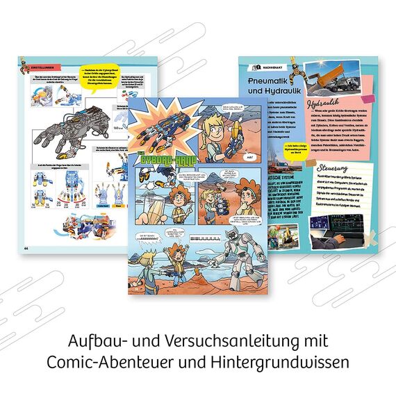 KOSMOS 620844 Cyborg-Hand - hydraulisch gesteuerte XXL-Roboter-Hand, größenverstellbar, auch für Linkshänder geeignet, Experimentierkasten für Kinder ab 10-14 Jahre