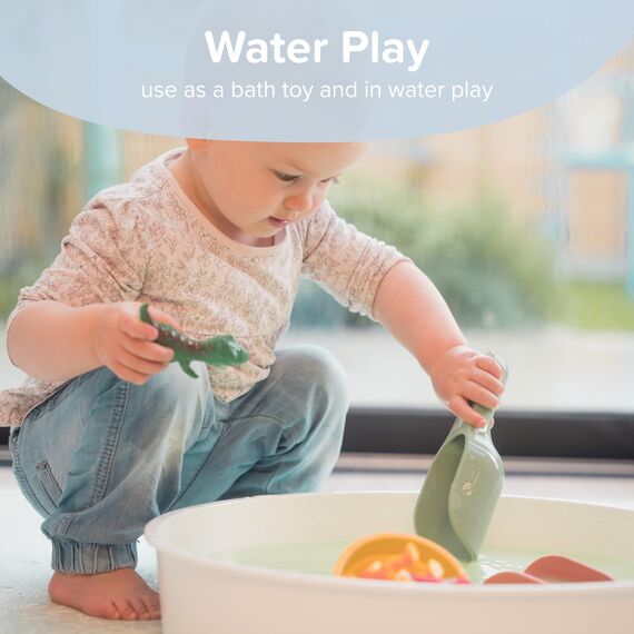 Inspire My Play – 3 x Koralle Stapelbare Silikonschaufeln – Perfektes Zubehör für Sensory Play Tray – Zubehör für Tuff Tray – Spielzeug für Frühentwicklung & Aktivitätsspielzeug