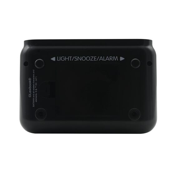 Lexibook, Batman, Wecker mit Nachtlicht, Sounds und Melodien, LCD-Bildschirm mit Hintergrundbeleuchtung, Leuchtanzeige, Schlummerfunktion, Schwarz, RL800BAT