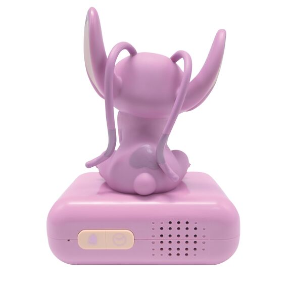 Lexibook, Disney Stitch, Angel Nachtlicht-Wecker, Töne und Melodien, hintergrundbeleuchteter LCD-Bildschirm, Leuchtend, Schlummerfunktion, rosa, RL800D1