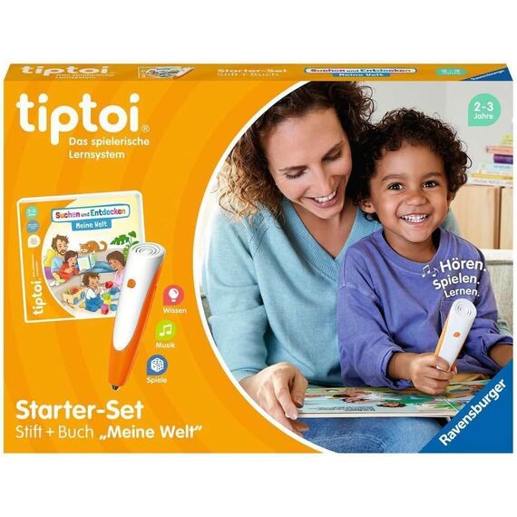 Ravensburger tiptoi Starter-Set 00113: Stift und Wörter-Bilderbuch Kindergarten- Lernsystem für Kinder ab 3 Jahren & tiptoi Starter-Set 00112 - Stift und Bilderbuch Suchen und Entdecken Meine Welt