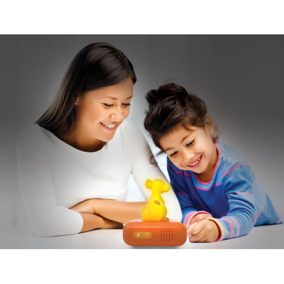 Lexibook, Disney Der König der Löwen, Simba Nachtlichtwecker, Klänge und Melodien, LCD-Bildschirm mit Hintergrundbeleuchtung, Beleuchtung, Schlummerfunktion, gelb/orange, RL800AN