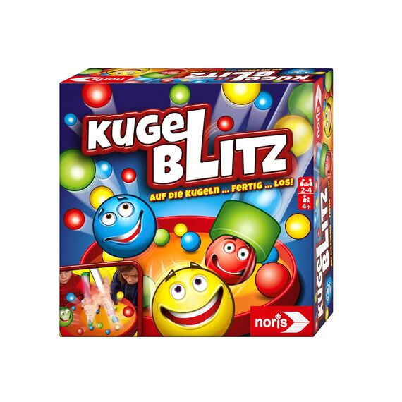 noris 606064480 Kugelblitz, das blitzschnelle Actionspiel mit Lerneffekt in verschiedenen Spielvarianten, ab 4 Jahren