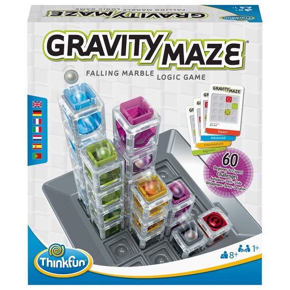 ThinkFun - 76433 - Gravity Maze - das spannende Kugellabyrinth für Mädchen und Jungen ab 8 Jahre, Gehirntraining mit Einer Kugelbahn im neuen Verpackungsdesign!