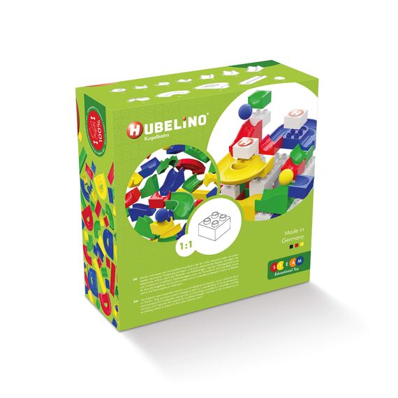 Hubelino GmbH 420473 55-Teiliges Bahnelemente Set Kugelbahn