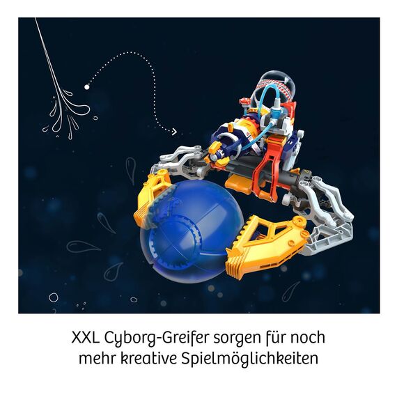 KOSMOS 621254 Cyborg Water-Blaster, 2-in-1 Cyborg Roboter-Hand mit Wasserpistole, auch für Linkshänder geeignet, Experimentierkasten für Kinder ab 10-14 Jahre