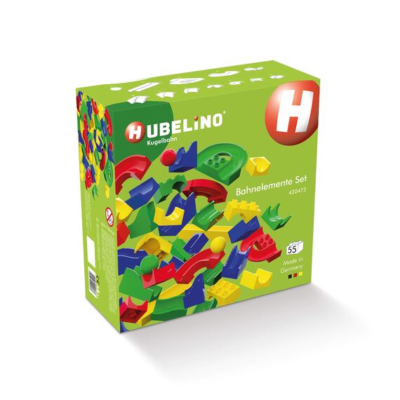 Hubelino GmbH 420473 55-Teiliges Bahnelemente Set Kugelbahn