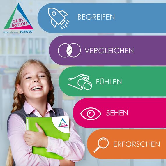 WISSNER® Aktiver Lern-Rechenschieber aus robustem RE-Wood®-Design für mehr Spaß in jeder Mathe-Rechenstunde - Spielend Rechnen Lernen bis 100-25 x 5 x 17cm - Rechenmaschine für Schulkinder