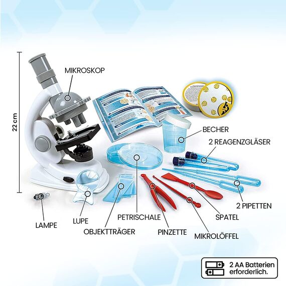 Clementoni Galileo Lab – Natur unter dem Mikroskop, Mikroskop für Kinder, Biologie-Labor für Schulkinder, Spielzeug für Kinder ab 8 Jahren von Clementoni 69804