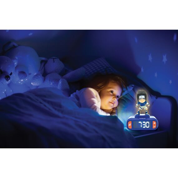 Lexibook, Sasuke, Wecker mit Nachtlicht Sasuke, Klänge und Melodien, LCD-Display mit Hintergrundbeleuchtung, Leuchtend, Snooze, RL800NA1
