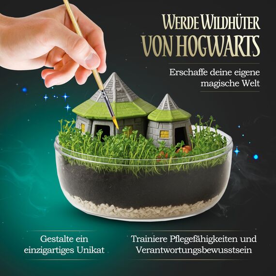 Clementoni Harry Potter Terrarium - Set mit Zubehör für EIN Miniatur Ökosystem - Spielzeug zum Aufziehen von Pflanzen - Baukasten für Potterheads ab 7 Jahren, 19248