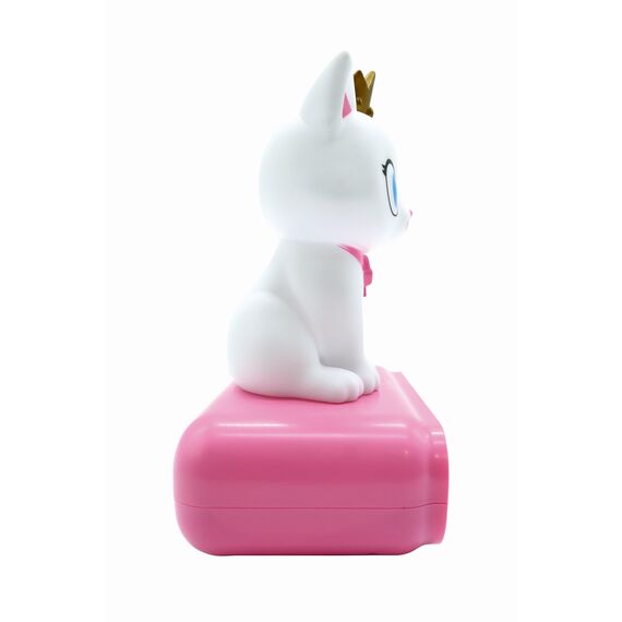 Lexibook - Wecker mit Nachtlicht Kätzchen, Kätzchen-Digitalwecker für Kinder mit Nachtlicht Snooze, Kinderuhr, leuchtendes Katze, Rosa Weiß - RL800KTLXB