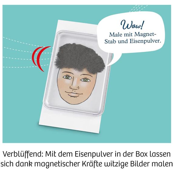 KOSMOS 658137 Magnet-Spaß, mit spannenden Experimenten spielerisch Magnetismus entdecken, mit Magnet-Stab und Ringmagnet, Experimentierset für Kinder ab 6 bis 10 Jahre, Mitbringsel