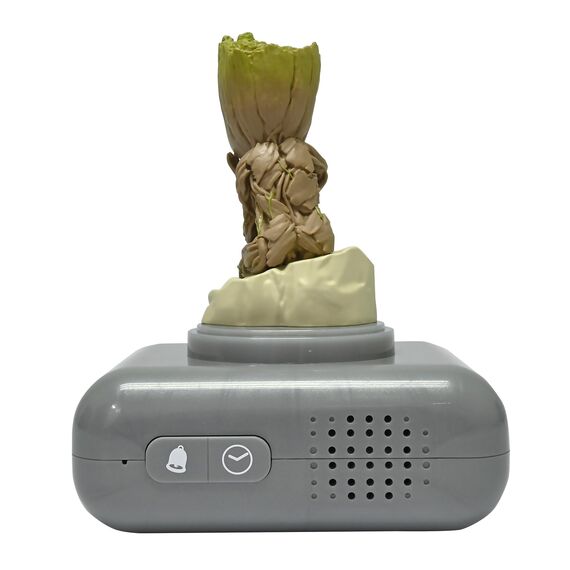 Lexibook, Marvel Guardians of the Galaxy, Groot Nachtlicht-Wecker, Töne und Melodien, hintergrundbeleuchteter LCD-Bildschirm, beleuchtet, Schlummerfunktion, grau/braun, RL800GG