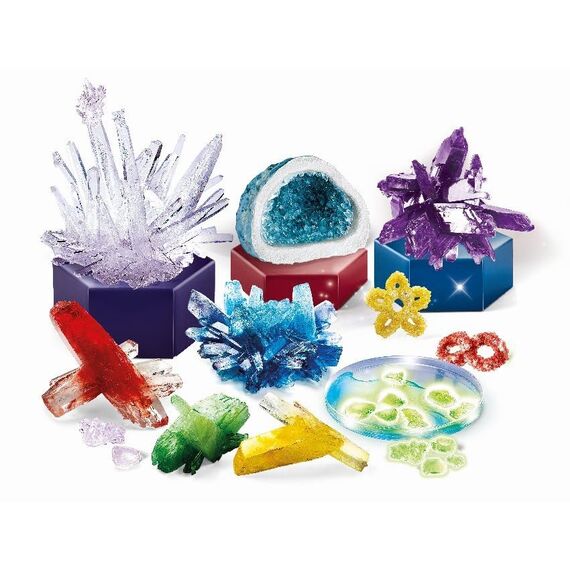 Clementoni Galileo Lab – Kristalle selbst züchten Mega, Experimentierkasten für Kinder ab 8 Jahren, farbenfrohe Experimente fürs Kinderzimmer, Clementoni 59130