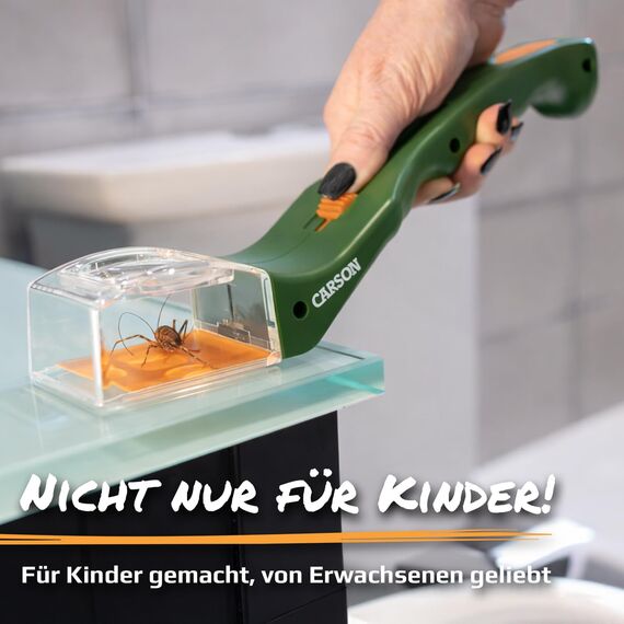 Carson BugView tierfreundlicher Lebend-Insektenfänger mit Forscherlupe, ideales Entdeckerspielzeug (HU-10)