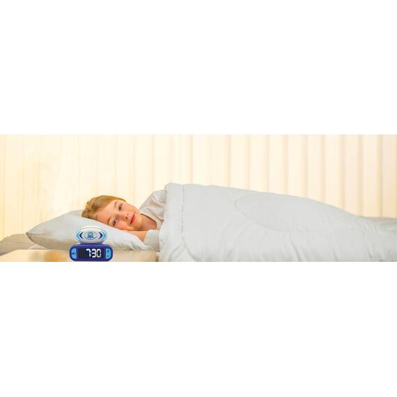 Lexibook, Rugby, Wecker mit Nachtlicht, Sounds und Melodien, hintergrundbeleuchtetes LCD-Display, Leuchtend, Schlummerfunktion, Blau, RL800RG