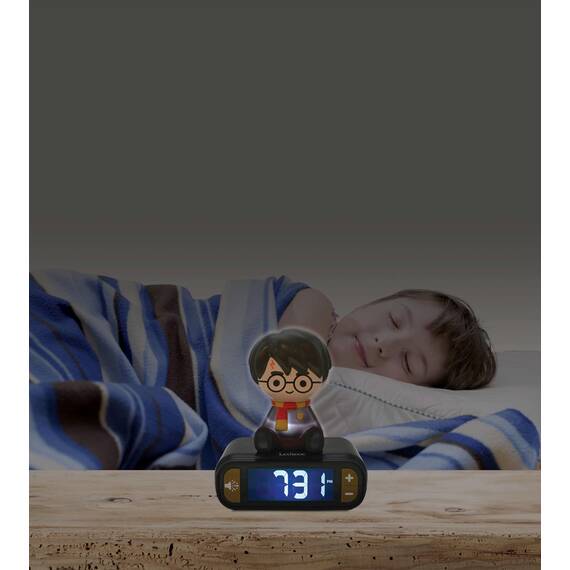 Lexibook - Wecker mit Nachtlicht Harry Potter, Harry Potter-Digitalwecker mit Nachtlicht Snooze, Uhr, leuchtendes Harry Potter, Schwarz - RL800HPLXB