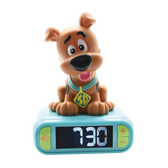 Lexibook, Scooby-DOO, Nachtwecker, Sounds und Melodien, LCD-Bildschirm mit Hintergrundbeleuchtung, Leuchtanzeige, Schlummerfunktion, Braun/Grün, RL800SD