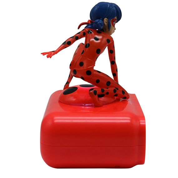 Lexibook, Miraculous Ladybug Cat Noir, Ladybug Nachtlichtwecker, Klänge und Melodien, LCD-Hintergrundbeleuchtung, Leuchtend, Snooze, Rot, RL800MI