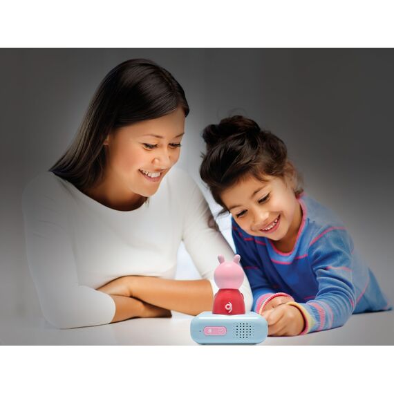 Lexibook, Peppa Wutz, Peppa Wutz Nachtlicht-Wecker, Klänge und Melodien, Hinterleuchtetes LCD-Display, Leuchtend, Snooze, RL800PP.