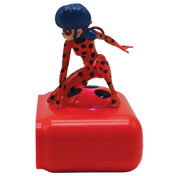 Lexibook, Miraculous Ladybug Cat Noir, Ladybug Nachtlichtwecker, Klänge und Melodien, LCD-Hintergrundbeleuchtung, Leuchtend, Snooze, Rot, RL800MI