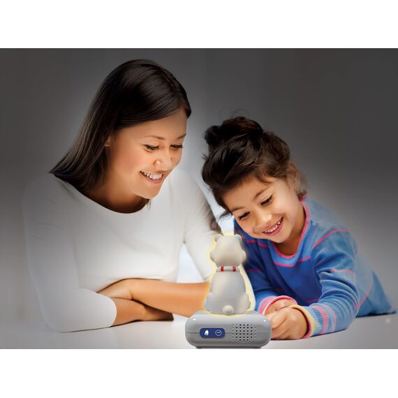 Lexibook, Eisbär, Nachtlicht-Wecker, Sounds und Melodien, LCD-Bildschirm mit Hintergrundbeleuchtung, Leuchtanzeige, Schlummerfunktion, Blau/Weiß, RL800PB