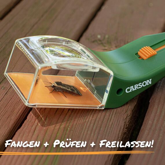 Carson BugView tierfreundlicher Lebend-Insektenfänger mit Forscherlupe, ideales Entdeckerspielzeug (HU-10)