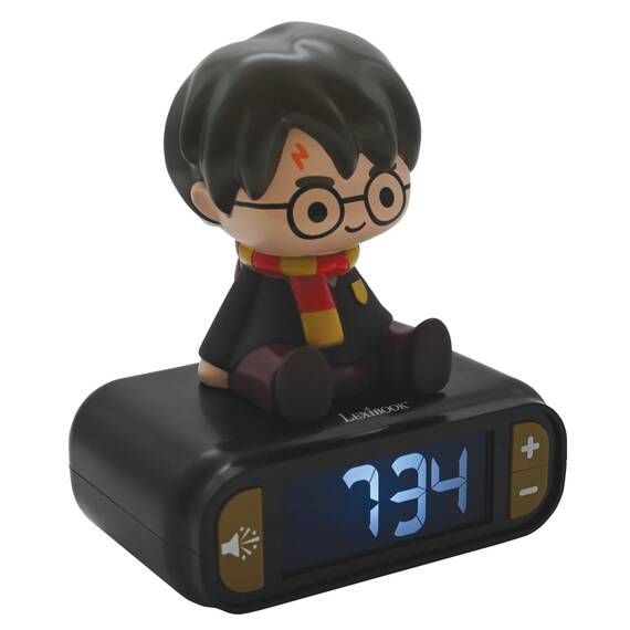 Lexibook - Wecker mit Nachtlicht Harry Potter, Harry Potter-Digitalwecker mit Nachtlicht Snooze, Uhr, leuchtendes Harry Potter, Schwarz - RL800HPLXB
