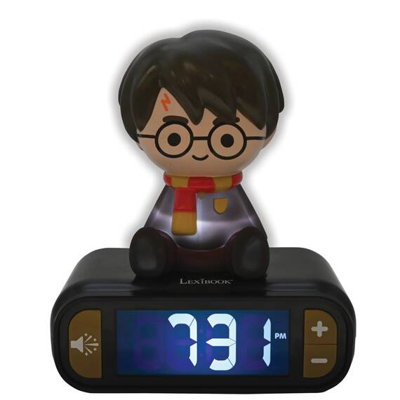Lexibook - Wecker mit Nachtlicht Harry Potter, Harry Potter-Digitalwecker mit Nachtlicht Snooze, Uhr, leuchtendes Harry Potter, Schwarz - RL800HPLXB