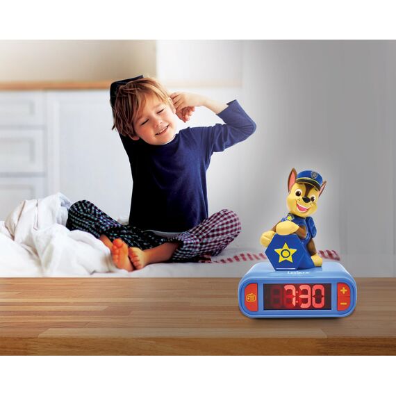 Lexibook, PAW Patrol, Wecker mit Nachtlicht, Sounds und Melodien, beleuchtetes LCD-Display, Leuchtend, Schlummerfunktion, RL800PA2