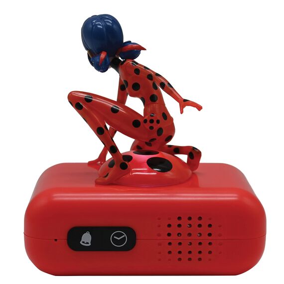 Lexibook, Miraculous Ladybug Cat Noir, Ladybug Nachtlichtwecker, Klänge und Melodien, LCD-Hintergrundbeleuchtung, Leuchtend, Snooze, Rot, RL800MI