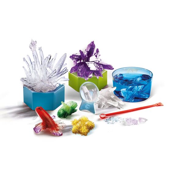 Clementoni Galileo Lab – Kristalle selbst züchten Mega, Experimentierkasten für Kinder ab 8 Jahren, farbenfrohe Experimente fürs Kinderzimmer, Clementoni 59130