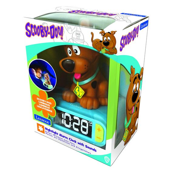 Lexibook, Scooby-DOO, Nachtwecker, Sounds und Melodien, LCD-Bildschirm mit Hintergrundbeleuchtung, Leuchtanzeige, Schlummerfunktion, Braun/Grün, RL800SD