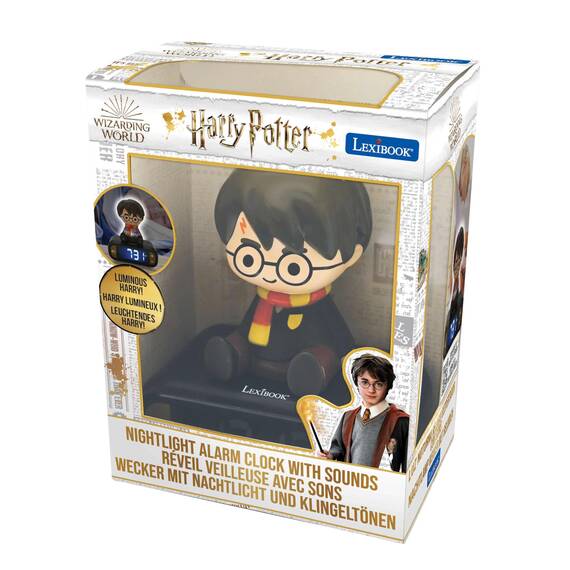 Lexibook - Wecker mit Nachtlicht Harry Potter, Harry Potter-Digitalwecker mit Nachtlicht Snooze, Uhr, leuchtendes Harry Potter, Schwarz - RL800HPLXB