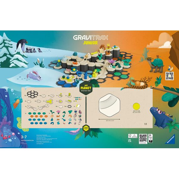 Ravensburger GraviTrax Junior Starter-Set XXL 27059 - Murmelbahn überwiegend aus nachwachsenden Rohstoffen mit Themenwelten, Lernspielzeug und Konstruktionsspielzeug für Jungs und Mädchen ab 3 Jahren