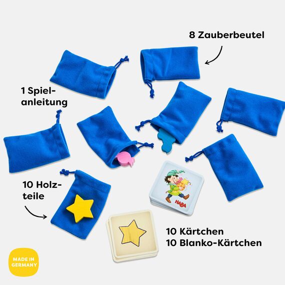 HABA Verfühlt nochmal – Fühlspiel & Lernspiel mit Holzteilen, fördert spielerisch die Feinmotorik, Motorik-Spielklassiker ab 3 Jahren – 1304508001