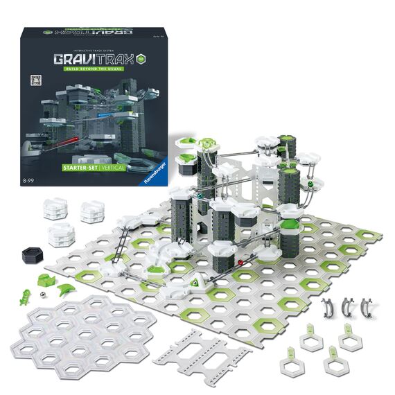 Ravensburger GraviTrax PRO Starter-Set Vertical 22426 - GraviTrax Starterset für Deine Kugelbahn - Murmelbahn und Konstruktionsspielzeug ab 8 Jahren, alleine bespielbar