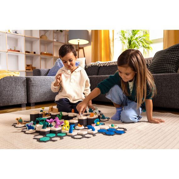 Ravensburger GraviTrax Junior Starter-Set XXL 27059 - Murmelbahn überwiegend aus nachwachsenden Rohstoffen mit Themenwelten, Lernspielzeug und Konstruktionsspielzeug für Jungs und Mädchen ab 3 Jahren