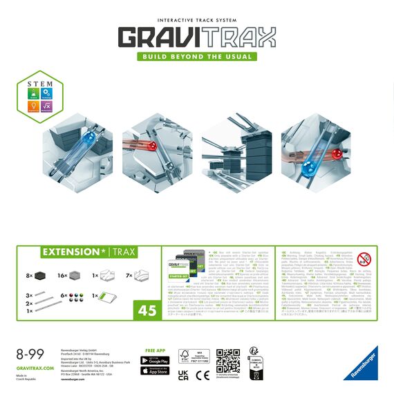 Ravensburger GraviTrax Extension Trax 22414 - GraviTrax Erweiterung für Deine Kugelbahn - Murmelbahn und Konstruktionsspielzeug ab 8 Jahren, kombinierbar mit Allen Produkten