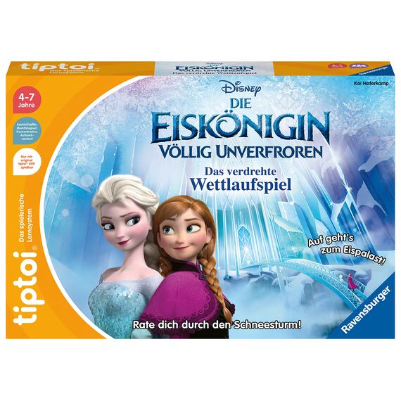 Ravensburger tiptoi Spiel 00116 - Disney Die Eiskönigin - Völlig Unverfroren: Das verdrehte Wettlaufspiel - EIN magisches Quiz-Spiel ab 4 Jahren