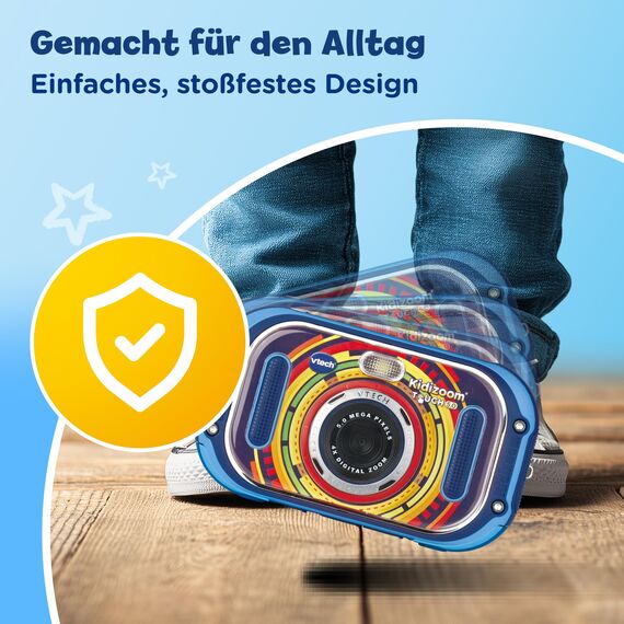 VTech KidiZoom Touch 5.0 I Digitale Kinderkamera mit Selfie- und Videofunktion I 3,5 Zoll Touchdisplay mit Musik, Spielen und Fotoeffekten I Lernspielzeug Technik für kreative Kinder ab 5 Jahren