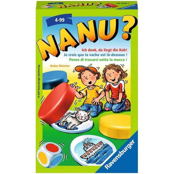 Ravensburger 24944 - Die freche Sprech-Hexe - Spielen und Lernen für Kinder & 23063 - Nanu? Mitbringspiel für 2-4 Spieler, Merkspiel ab 4 Jahren, kompaktes Format, Reisespiel, Würfelspiel