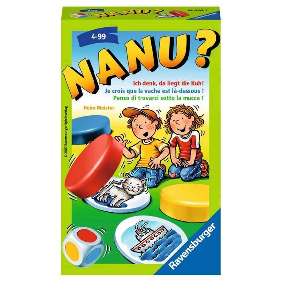 Ravensburger 24944 - Die freche Sprech-Hexe - Spielen und Lernen für Kinder & 23063 - Nanu? Mitbringspiel für 2-4 Spieler, Merkspiel ab 4 Jahren, kompaktes Format, Reisespiel, Würfelspiel