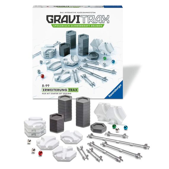 Ravensburger GraviTrax Erweiterung Trax - Ideales Zubehör für spektakuläre Kugelbahnen, Konstruktionsspielzeug für Kinder ab 8 Jahren
